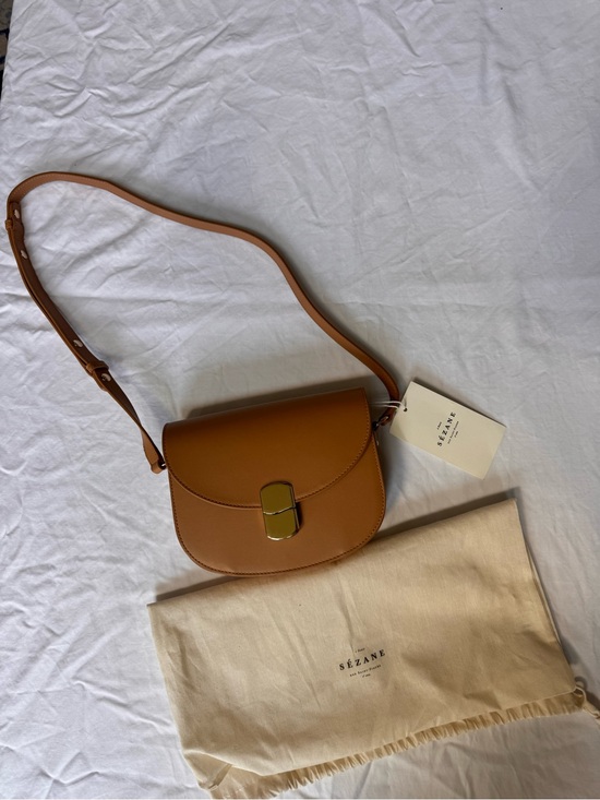 Sezane Handbags - Sezane Claude Crossbody in Warm Tan with Gold Hardware